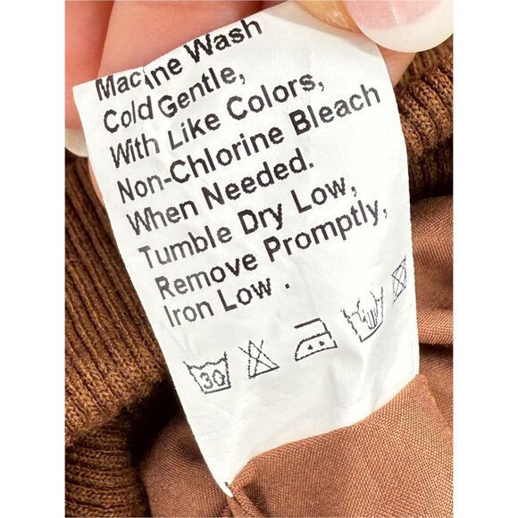 BTFBM Women's Button Down Sherpa Shacket Jacket LSV Faux Fur Teddy Bear S Brown - Picture 7 of 8